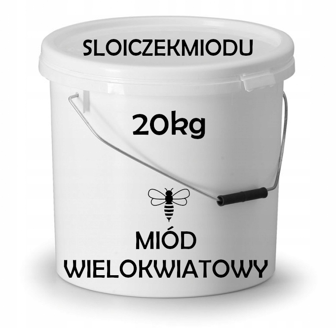 Polski miód naturalny 100% Wielokwiatowy 20 kg wiadro