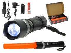 Latarka policyjna swat led cree xm-l t6 zoom 800m