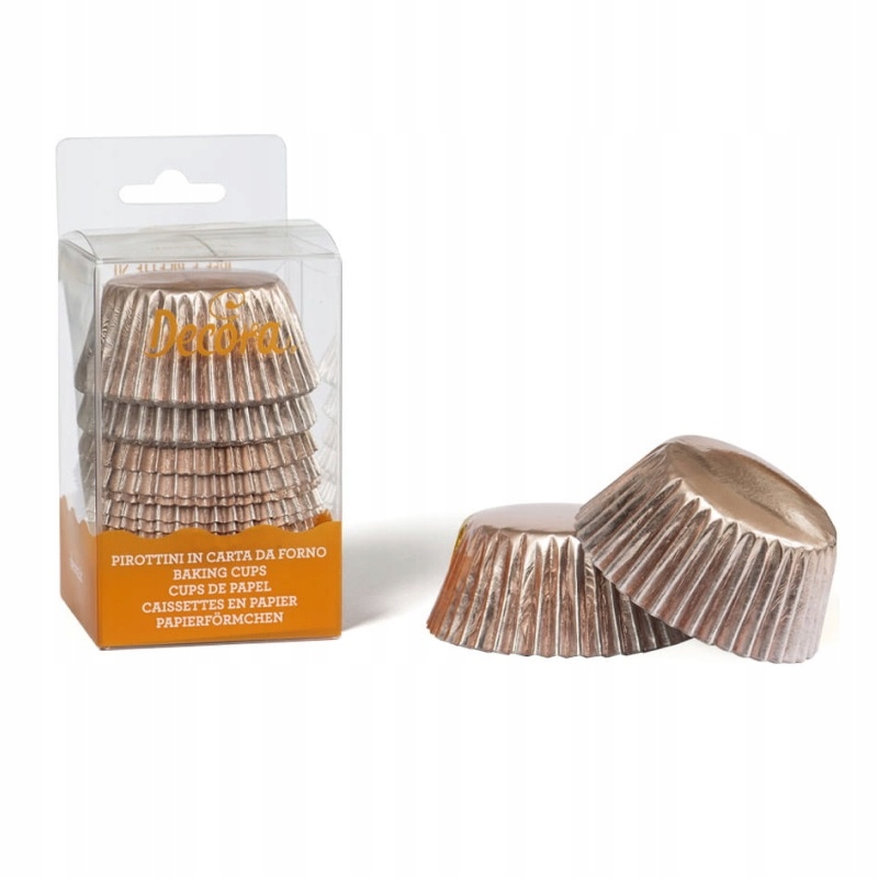 

Papilotki Na Muffinki Różowe Złoto 50x32mm 60szt
