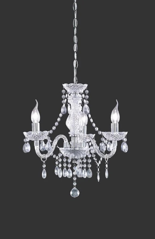 Kryštálový luster Lüster Rl strieborný 3xE14, 46 cm IP20