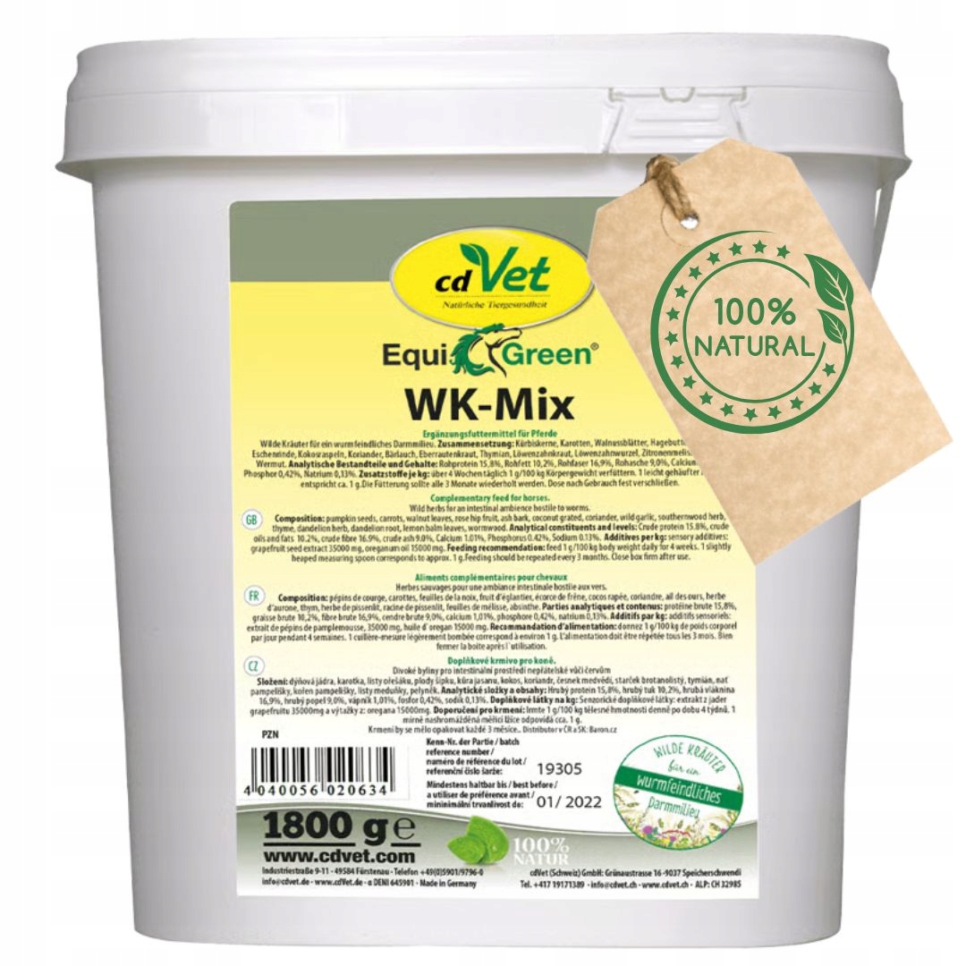 EquiGreen Naturalne Odrobaczanie dla koni 1.8 kg