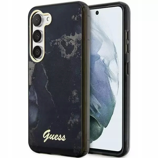 Etui Guess Golden Marble Collection S23+ czarne Guess