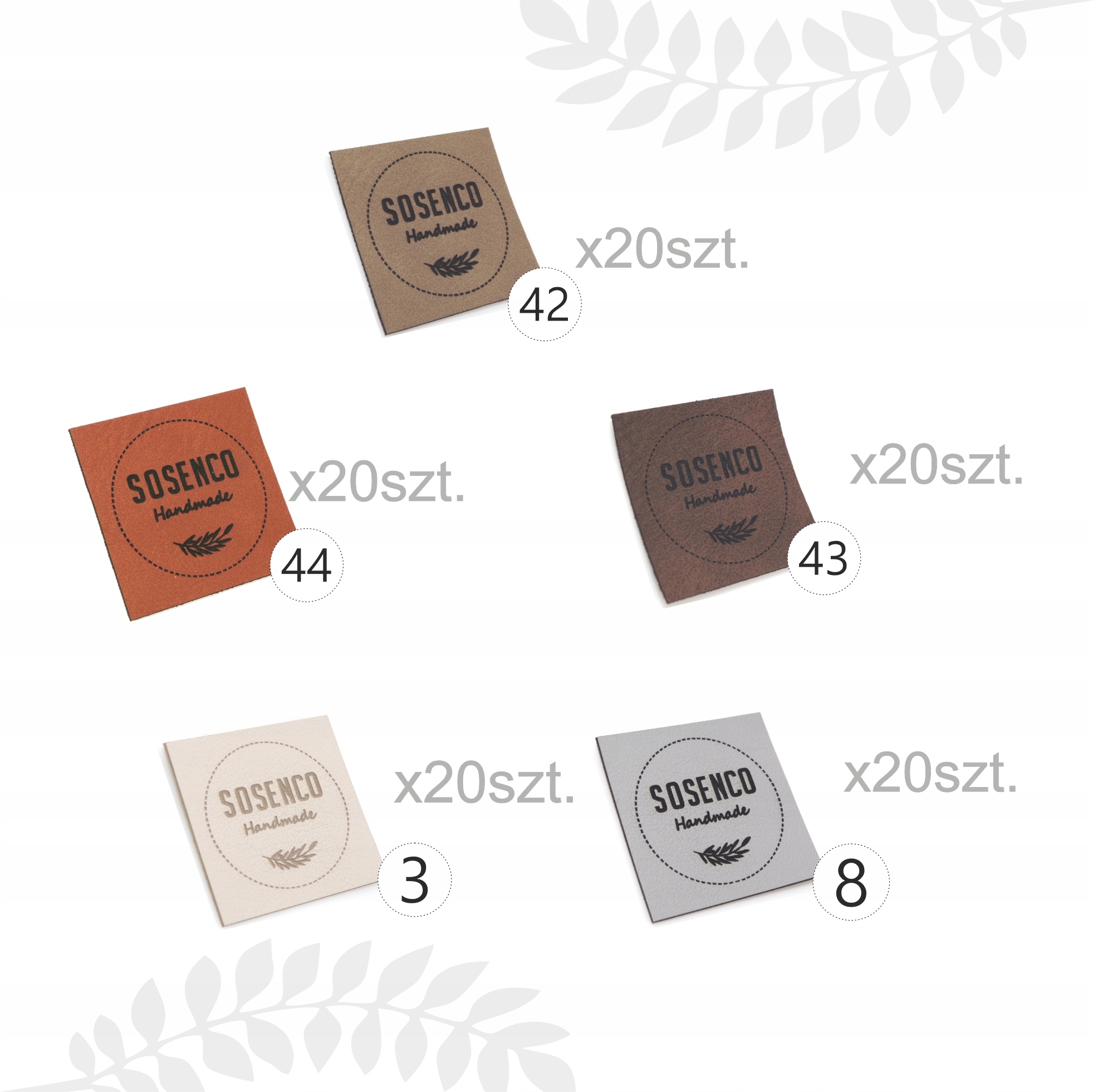 Metka 2,5x2,5cm s Vaším logem 100ks v 5 barvách