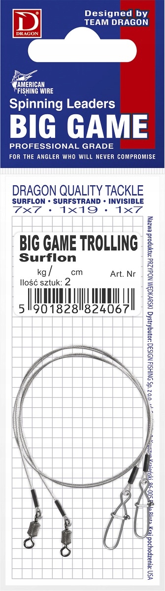 Przypon Surflon 7x7 Big Game Trolling 30kg 100cm