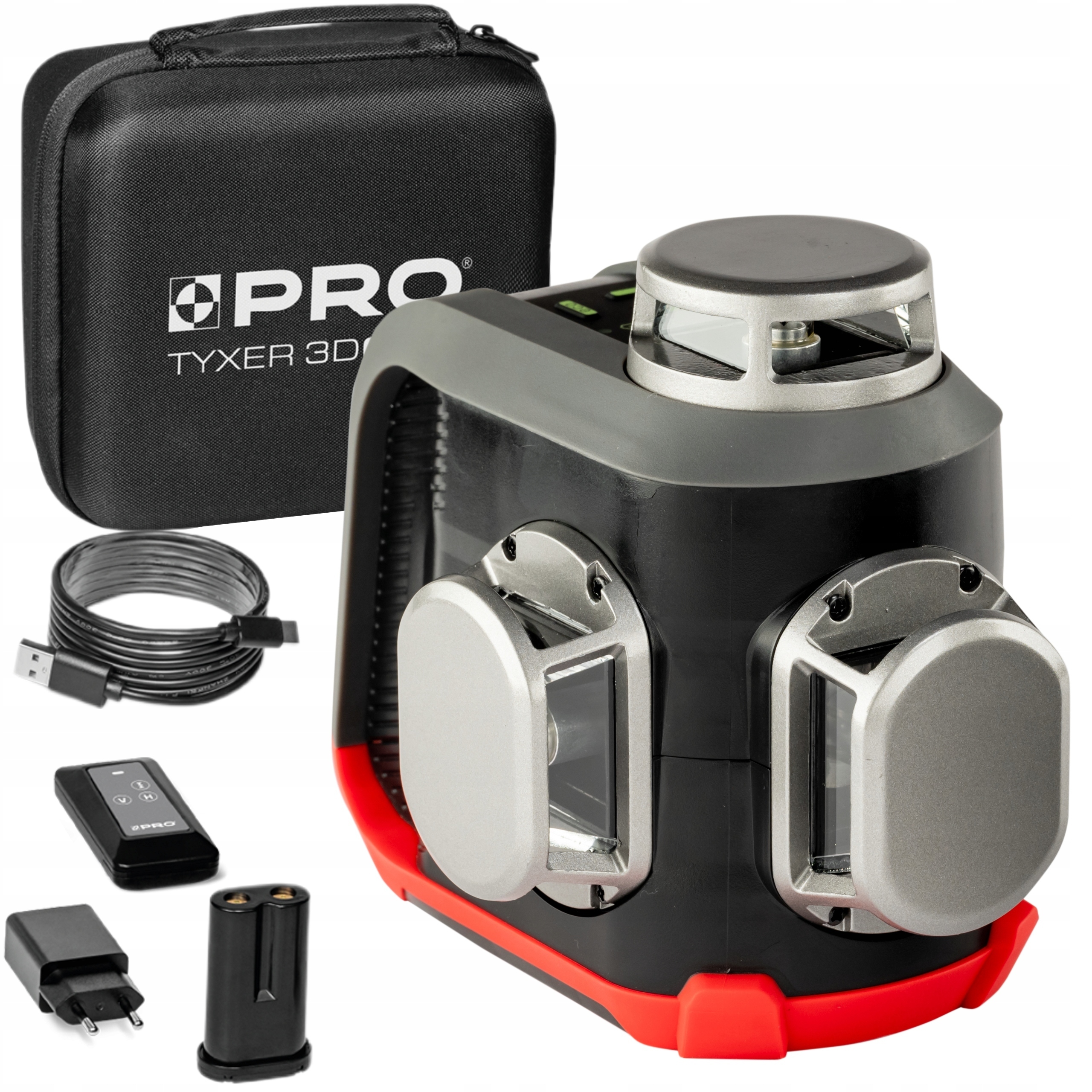 Pro Vícelinkový Laser Tyxer 3DG Zelený Paprsek 30 m IP54 Usb Taška