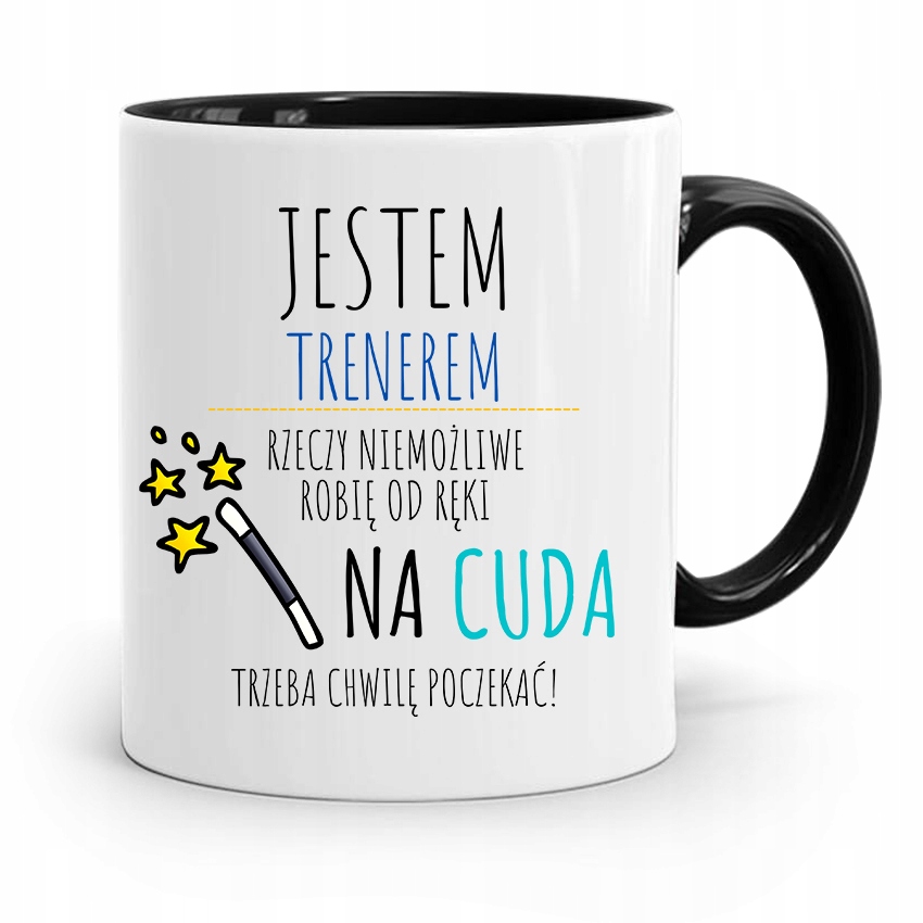 

Dla Trenera Trenerki Kubek Czarny Jestem Trenerem