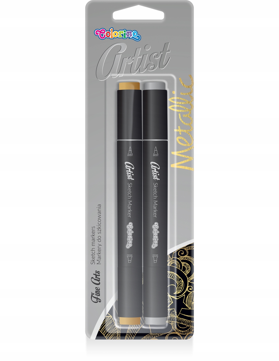 

Markery do szkicowania Artist Metallic Silver Gold