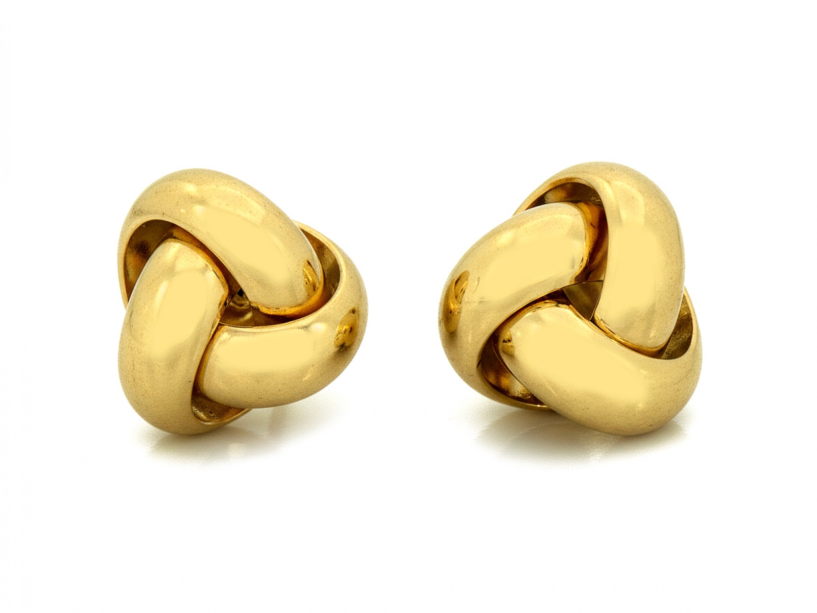 Náušnice Zlaté Pro Ženu 585 s proplétaným zapínáním na dárek