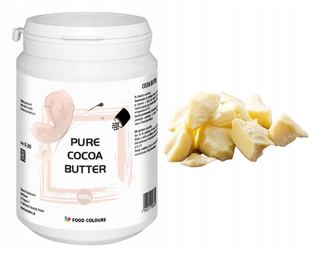 Levně Kakaové Máslo Pro Výrobu Čokolády Pevné Čisté Pure Cocoa Butter 400 g