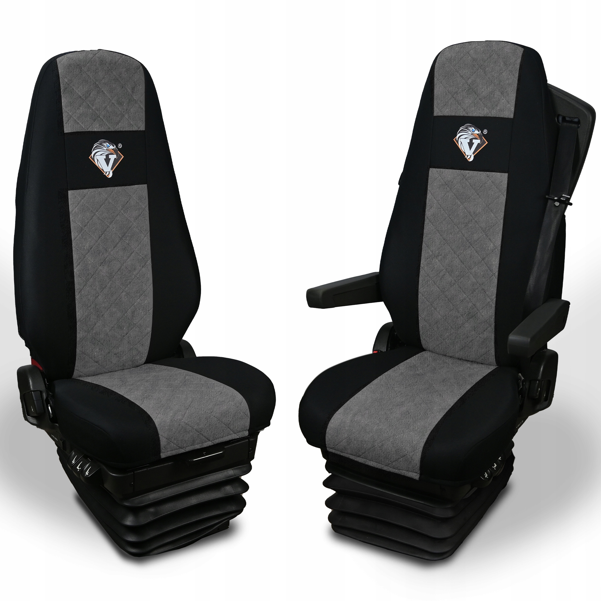 Pokrowce na fotele Volvo Fh 4 od 2013, Fh 5 od 2021 1 pas Szare