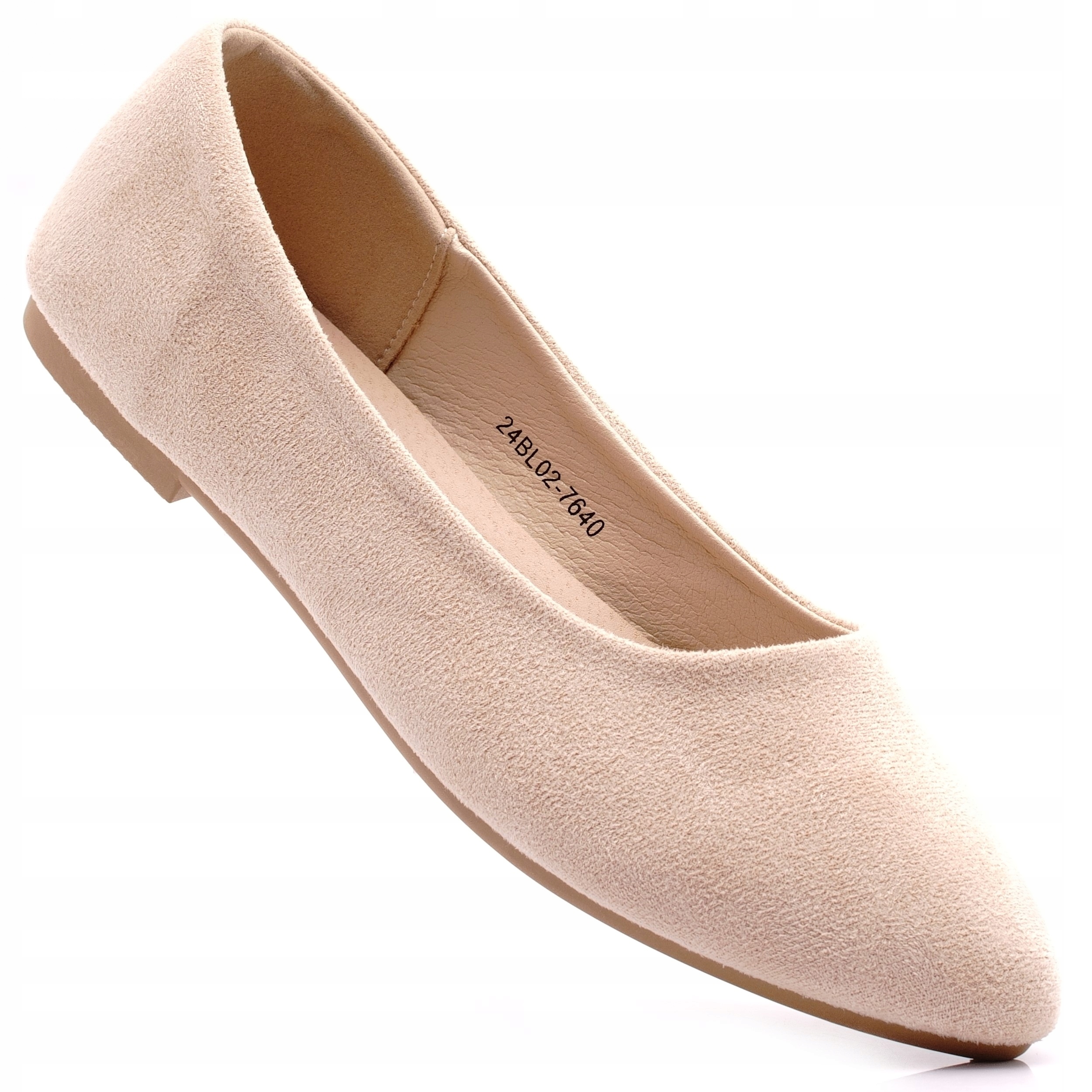 BALERINY KLASYCZNE BUTY DAMSKIE WKŁ. SKÓRA 7640 40
