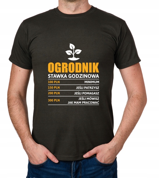 

koszulka Ogrodnik stawka godzinowa prezent