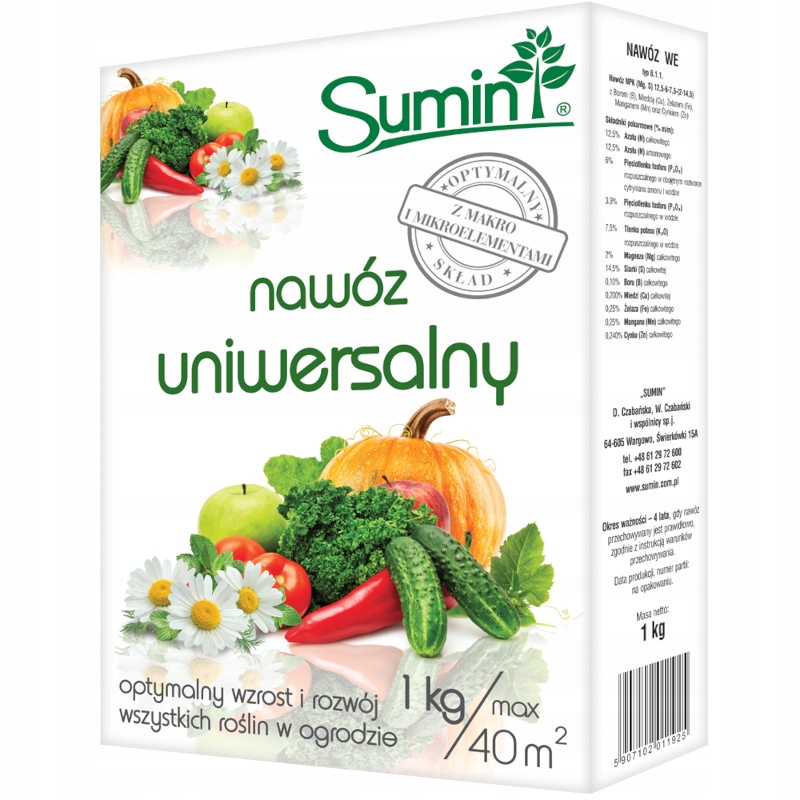

Sumin Nawóz Uniwersalny do Ogrodu 1kg