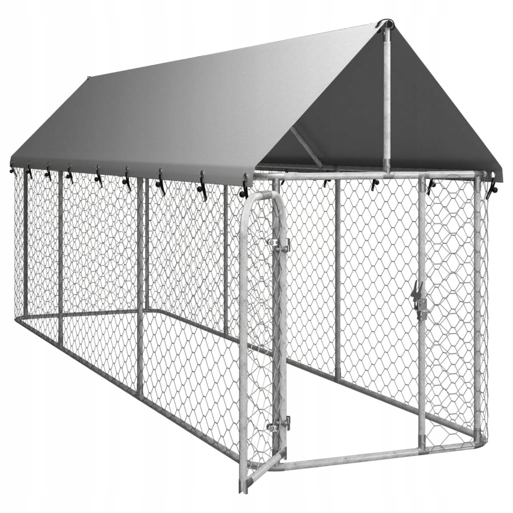 Levně Ohrádka pro psa zastřešením 400 x 100 x 150 cm