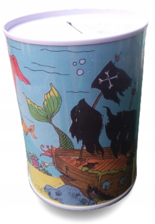 

Skarbonka puszka metalowa Motyw Morski