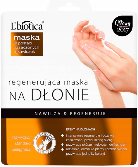 

L'biotica Regenerująca maska na dłonie rękawiczki