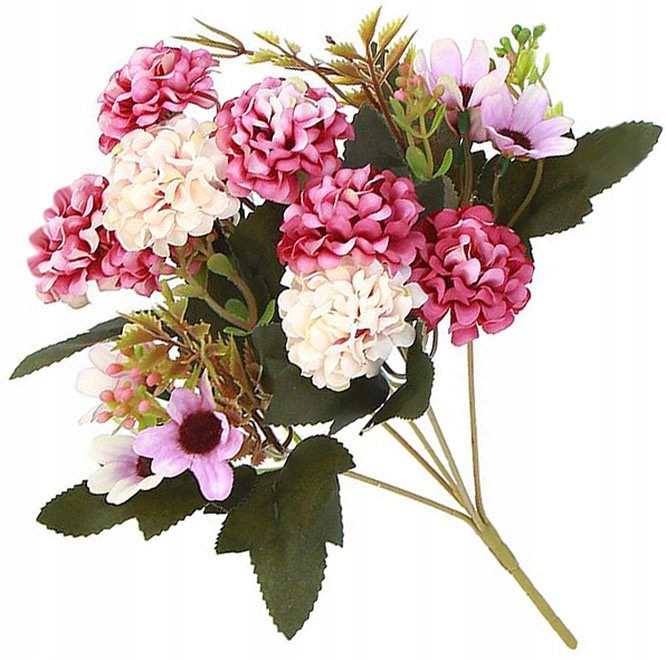 

Bukiet Sztucznych Kwiatów Hortensja Komunia 31cm