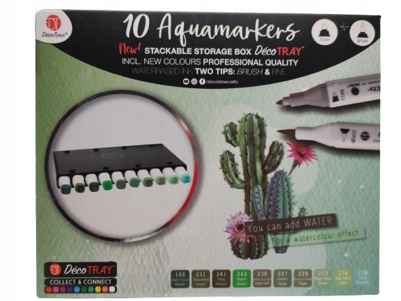 

Markery akwarelowe wodne podwójne 10 szt 168 178