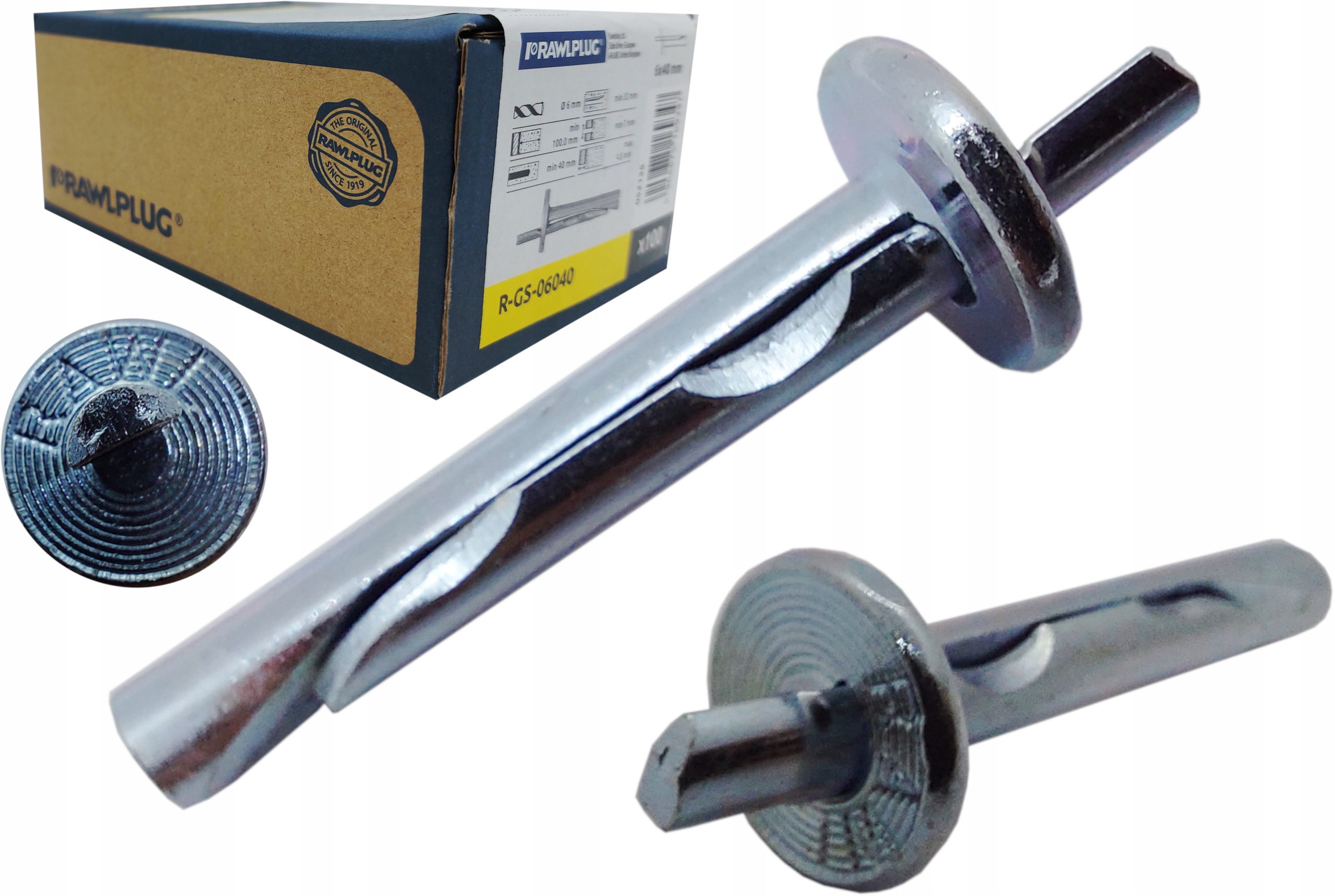 Rawlplug Kotwa Stalowa Do Sufitów 6X65 MM 100 Szt