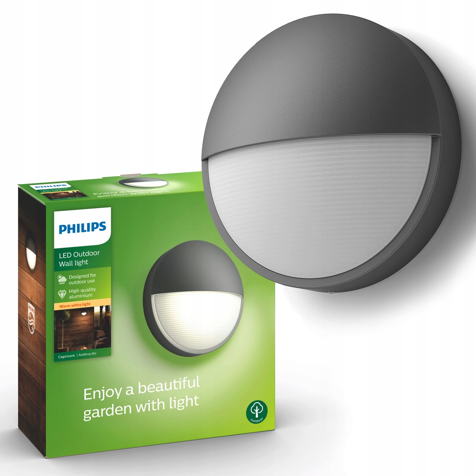 Led Zahradní Nástěnné Svítidlo Fasádní Venkovní 6W Capricorn IP44 Philips