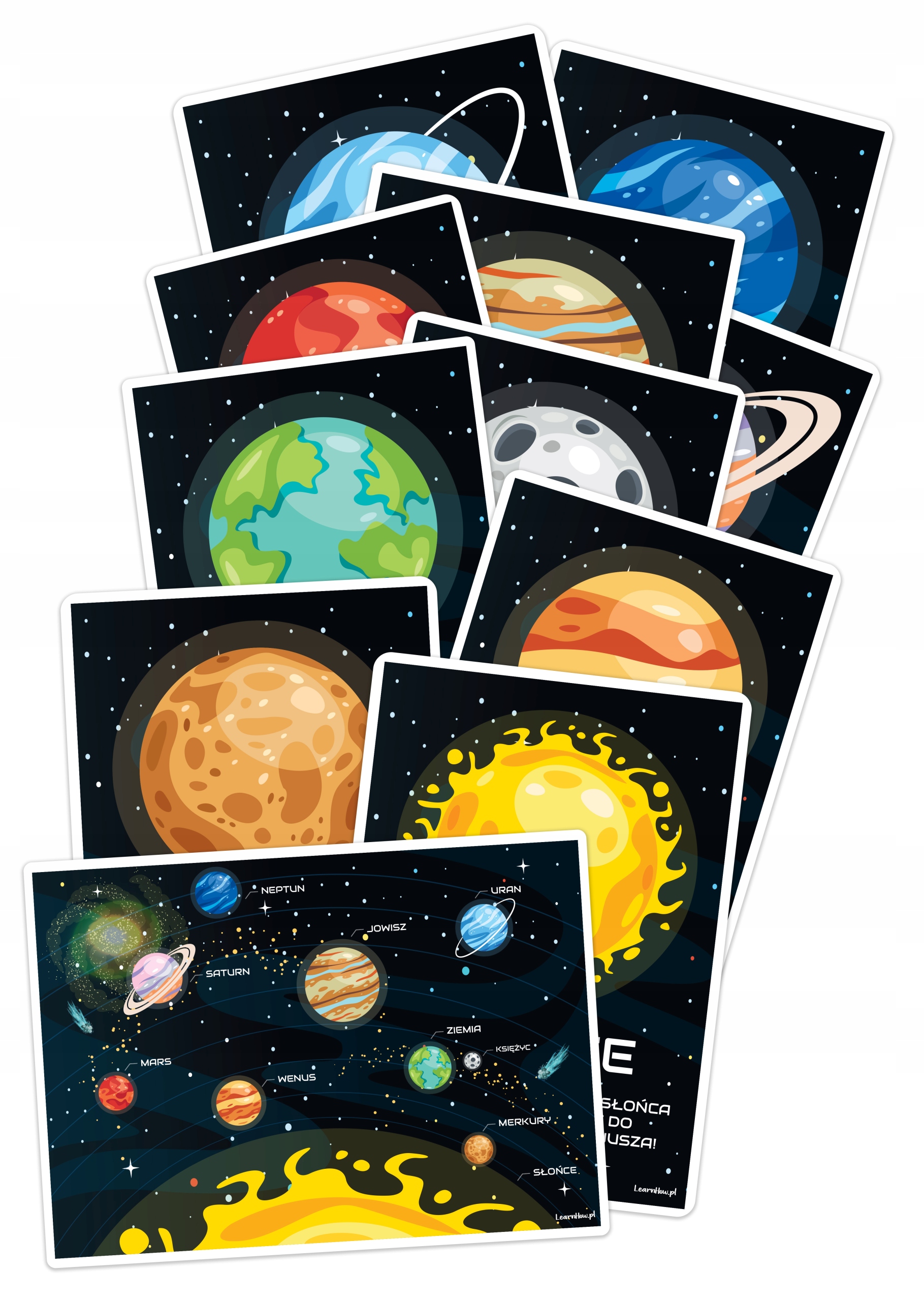 

Plansze Edukacyjne Kosmos Duże A4 x11