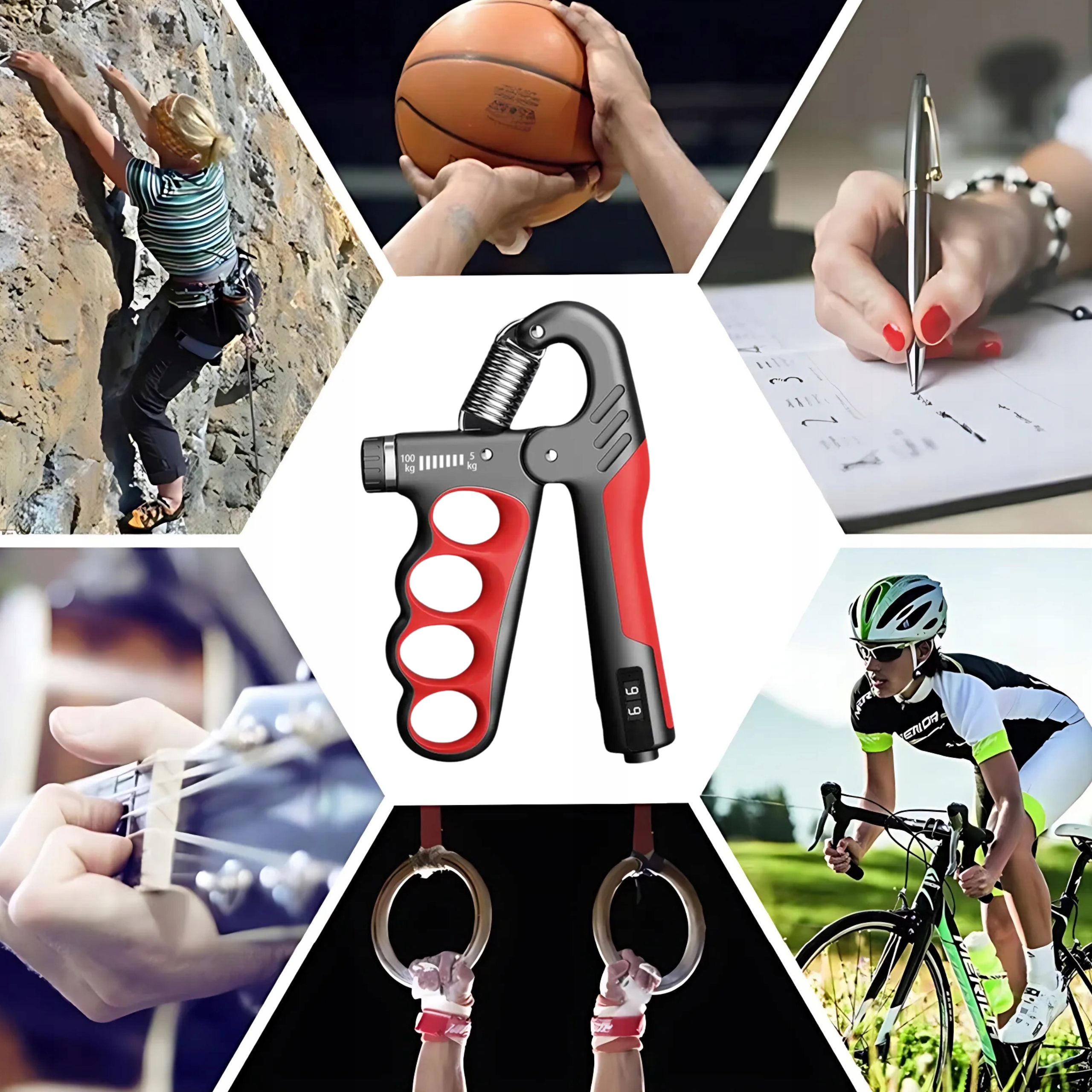 Ściskacz Do Rąk Dłoni 100KG z Regulacją Licznikiem Mocny PREMIUM Trening EAN (GTIN) 5907167724891