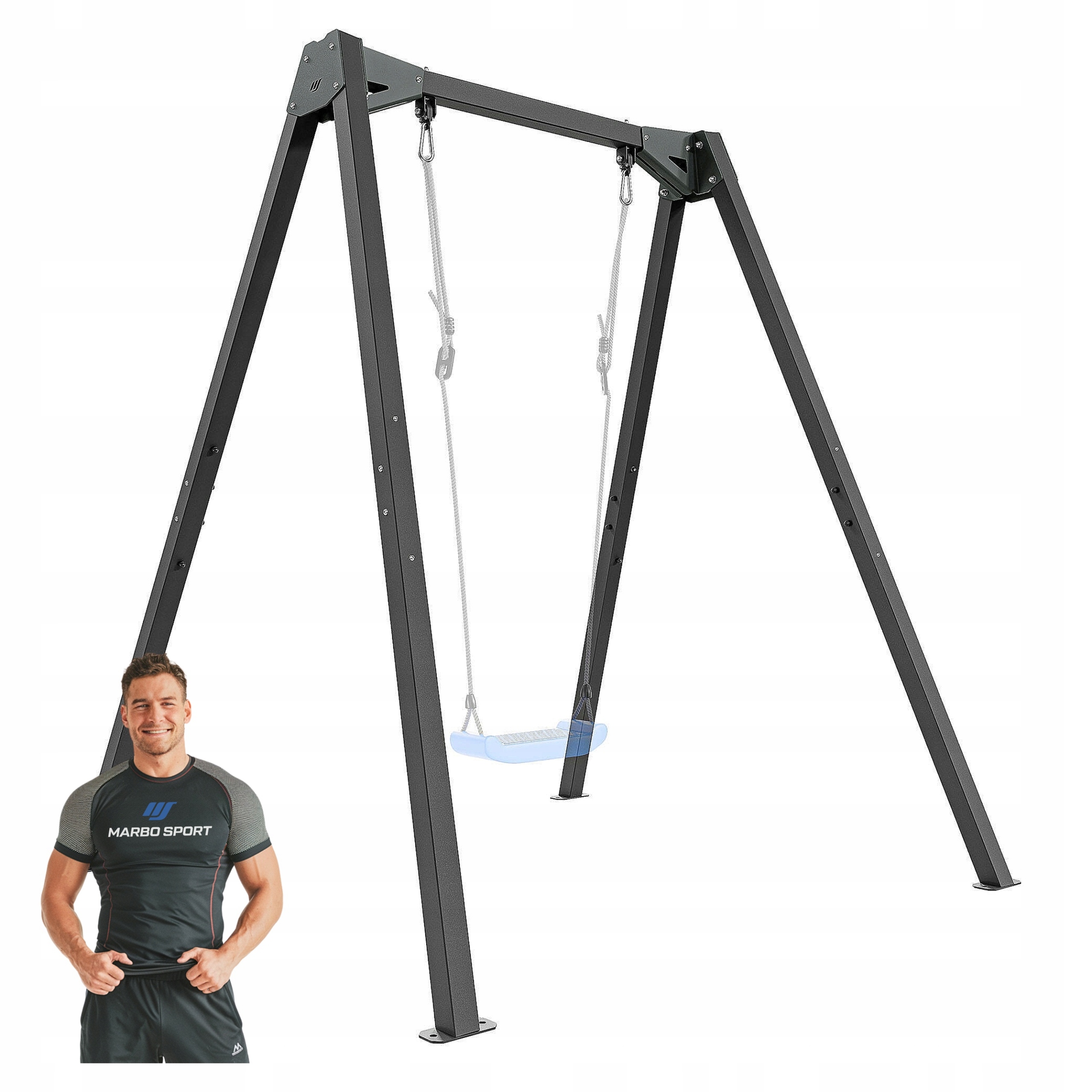 Huśtawka 1-stanowiskowa stelaż łożyska premium ogród plac Marbo MO-012