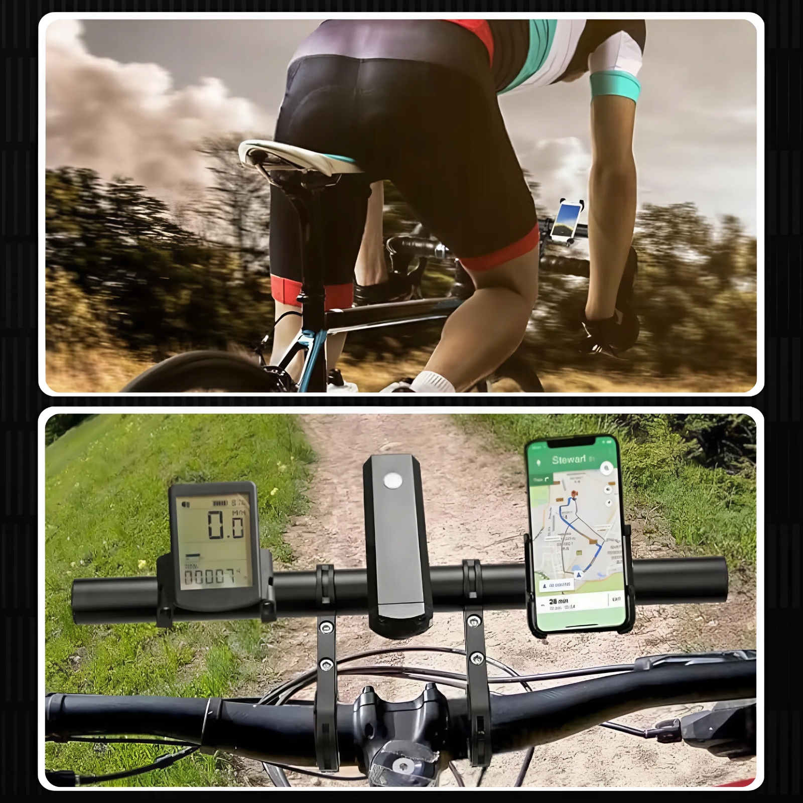 ALUMINIOWY UCHWYT ROWEROWY NA KIEROWNICĘ ROWER PRZEDŁUŻENIE KIEROWNICY Kod producenta C866