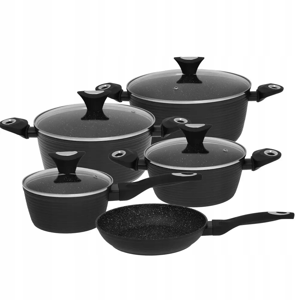 

Zestaw Garnków Granitowych 15 El. Patelnia