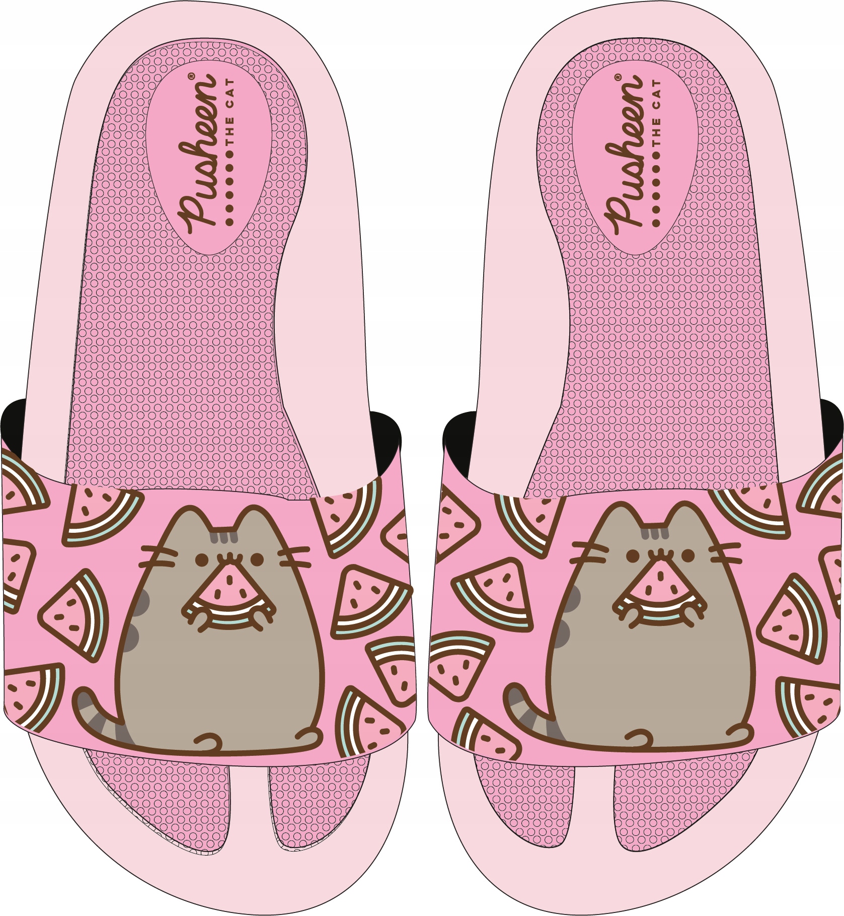 PUSHEEN KOT KLAPKI OGRODOWE BASENOWE różowe 3D 31/32 R053B Marka EplusM