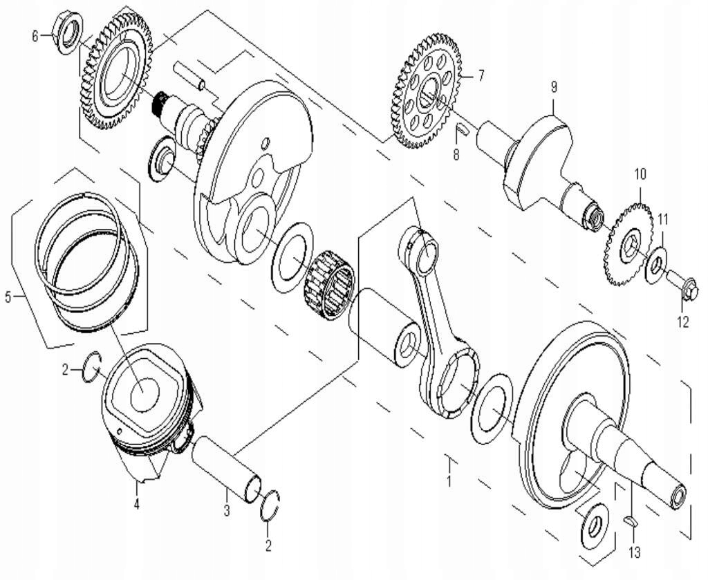 WAŁ KORBOWY CFMOTO 500 X5 0180-041000 CF188-041000