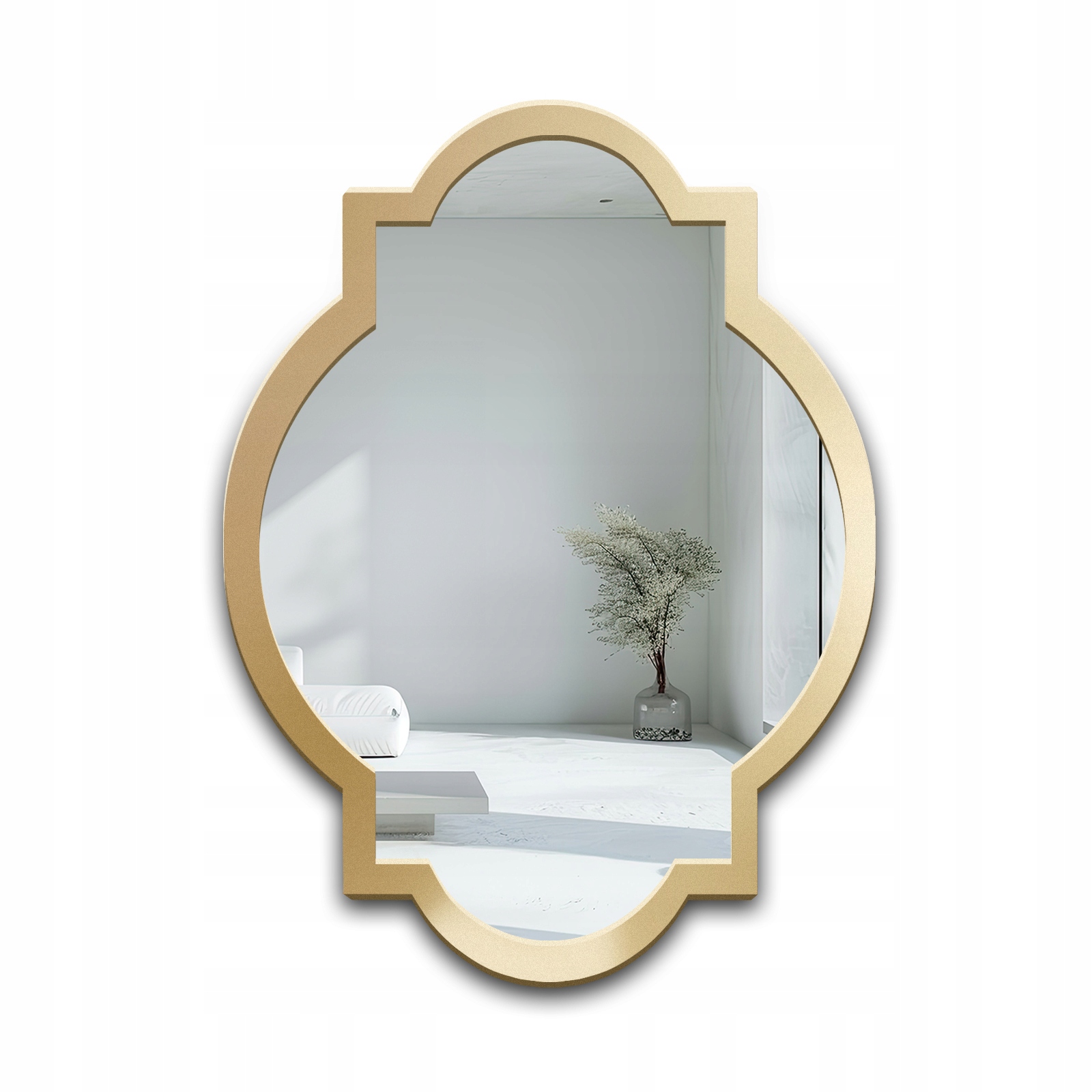 Zrcadlo v retro stylu ve zlatém rámu Mdf 50x68