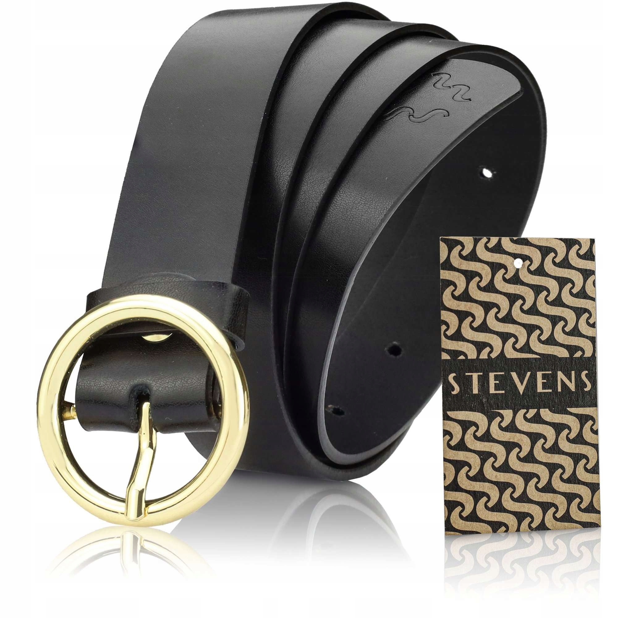 

Stevens Pasek Damski Do Sukienki Kółko Czarny Lily