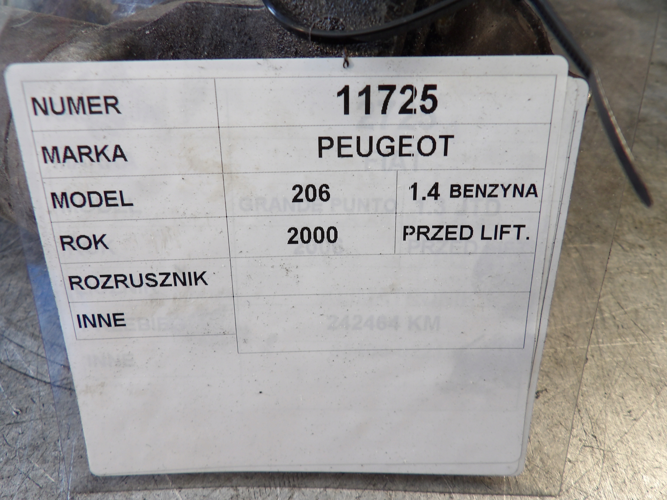 Peugeot 206 starter D6RA572