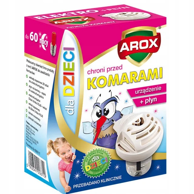 

Arox Elektrofumigator na komary Dla Dzieci 60 nocy