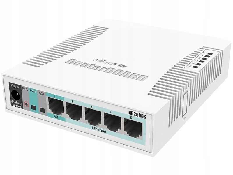 

MikroTik CSS106-5G-1S Switch 5x RJ45 1000Mb/s,
