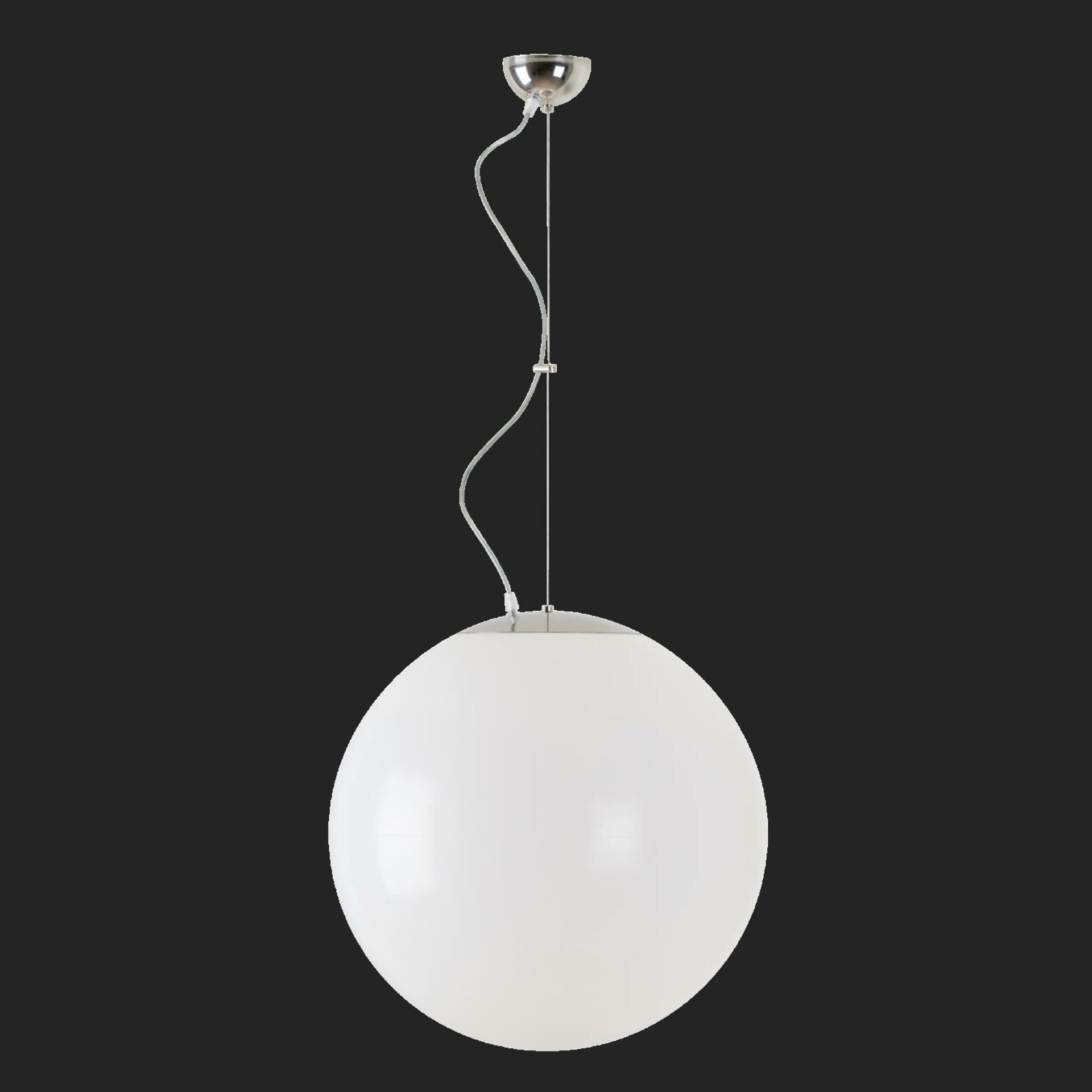 Osmont 66217 Isis L4 závesné plastové svietidlo nerez leštená biela IP40 30