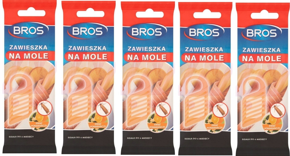 

Bros Zawieszka Zapach Środek Na Mole Do Szafy x 5