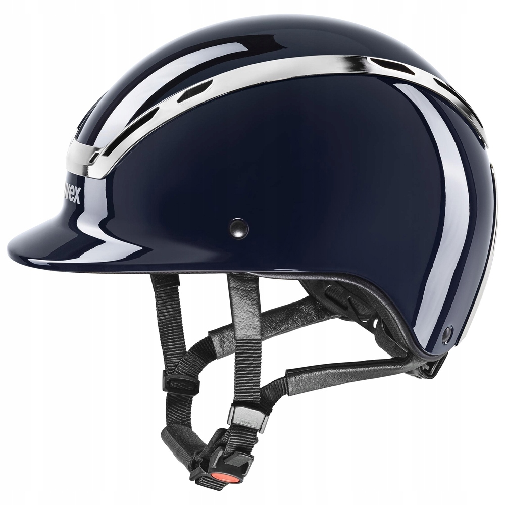 Uvex, Kask Exxeed Shiny Chrome, granatowy S-m
