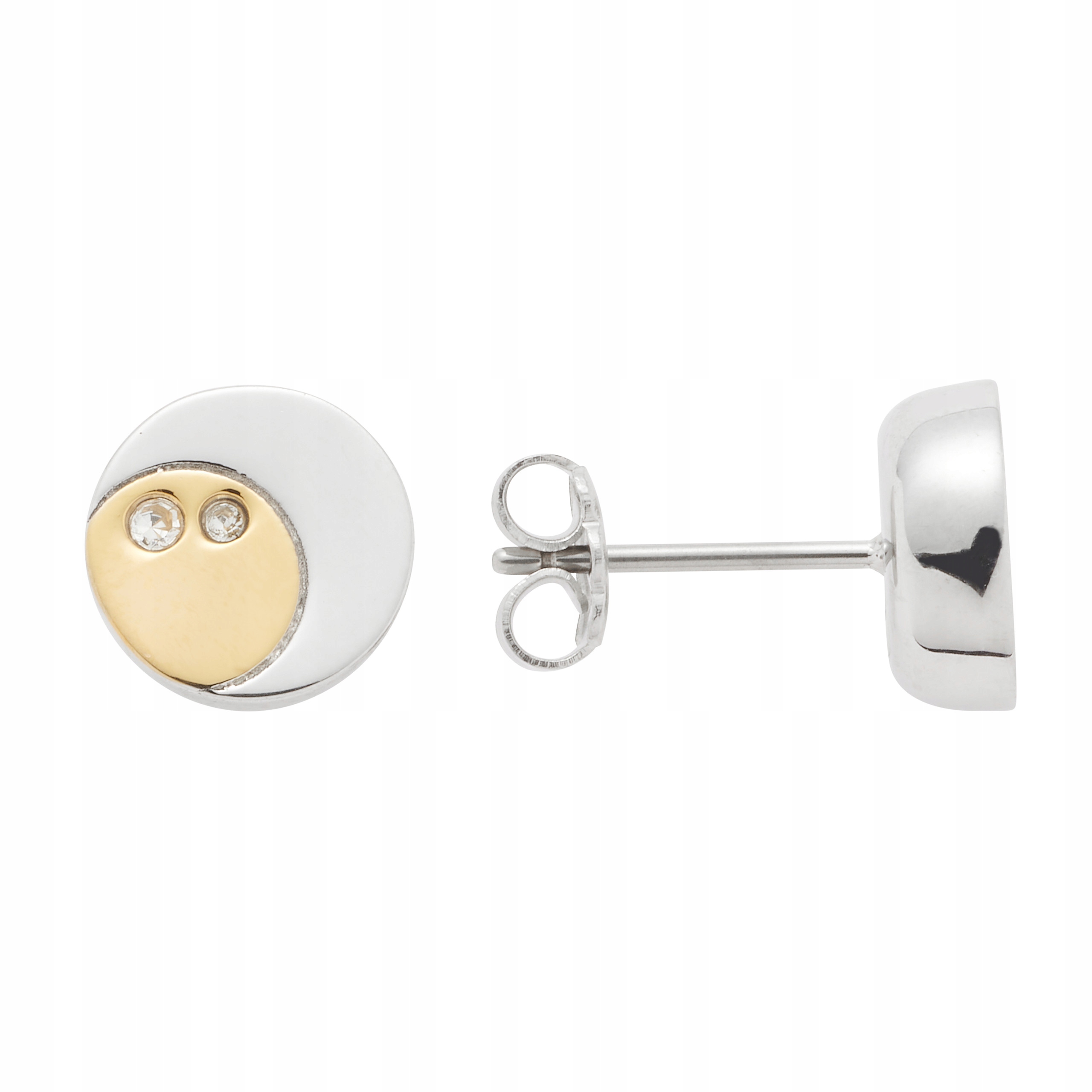 Slunce a Měsíc Náušnice Krystaly Kola Ocel Tužky Zlato Stříbrné Motiv