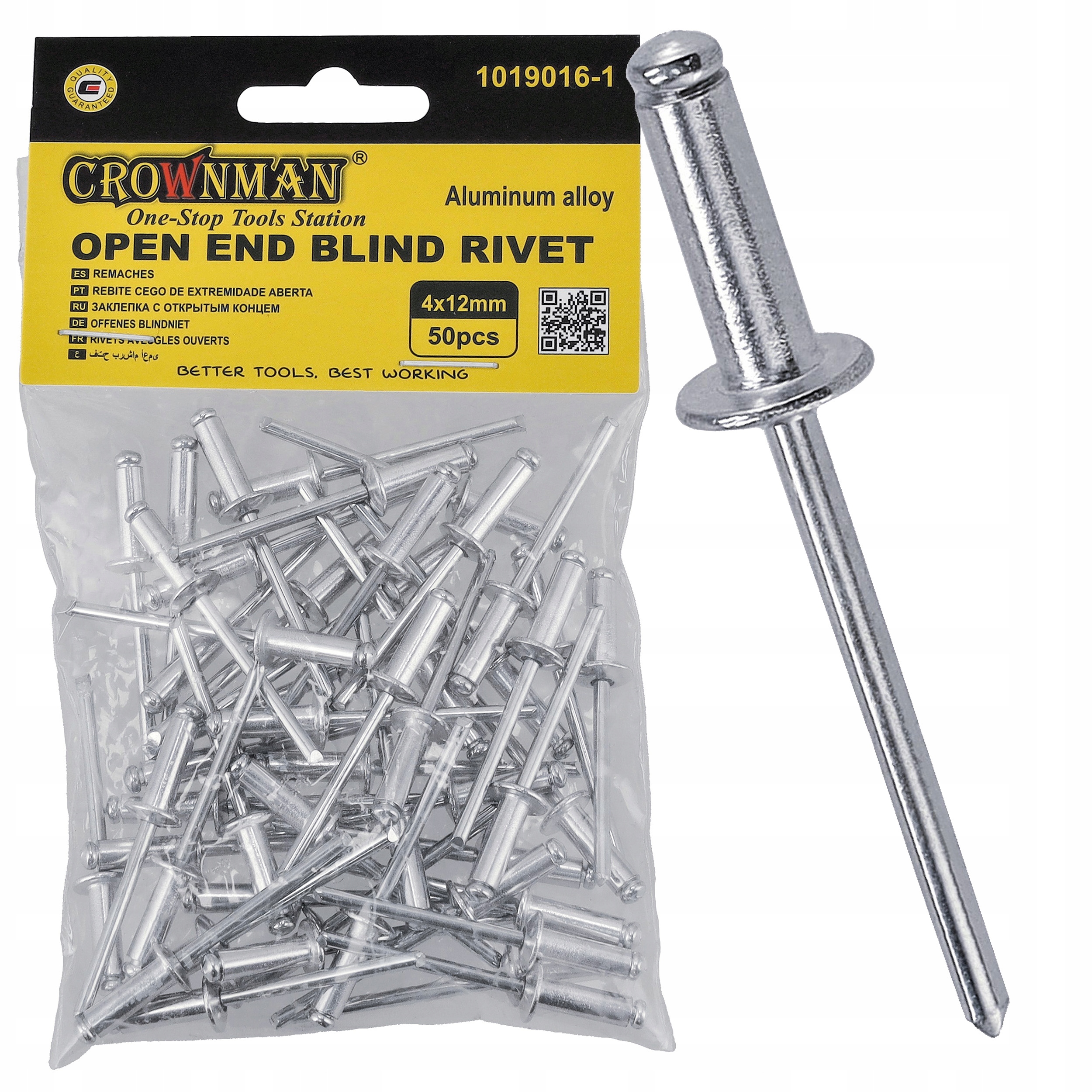 Nity Zrywalne Aluminiowe Nit 4mm x 12mm Zestaw 50 Sztuk Solidne I Trwałe