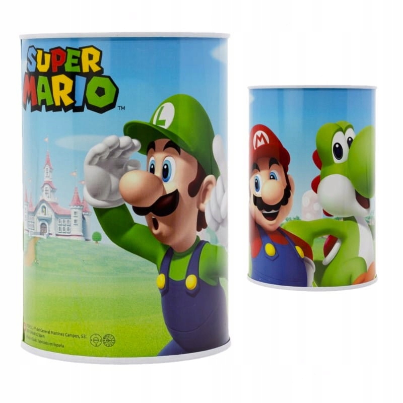

Skarbonka metalowa puszka Mario