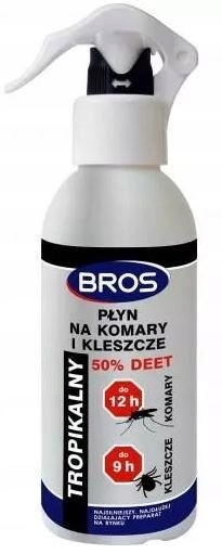 

Płyn Na Komary i Kleszcze 50% Deet 130 ml Bros