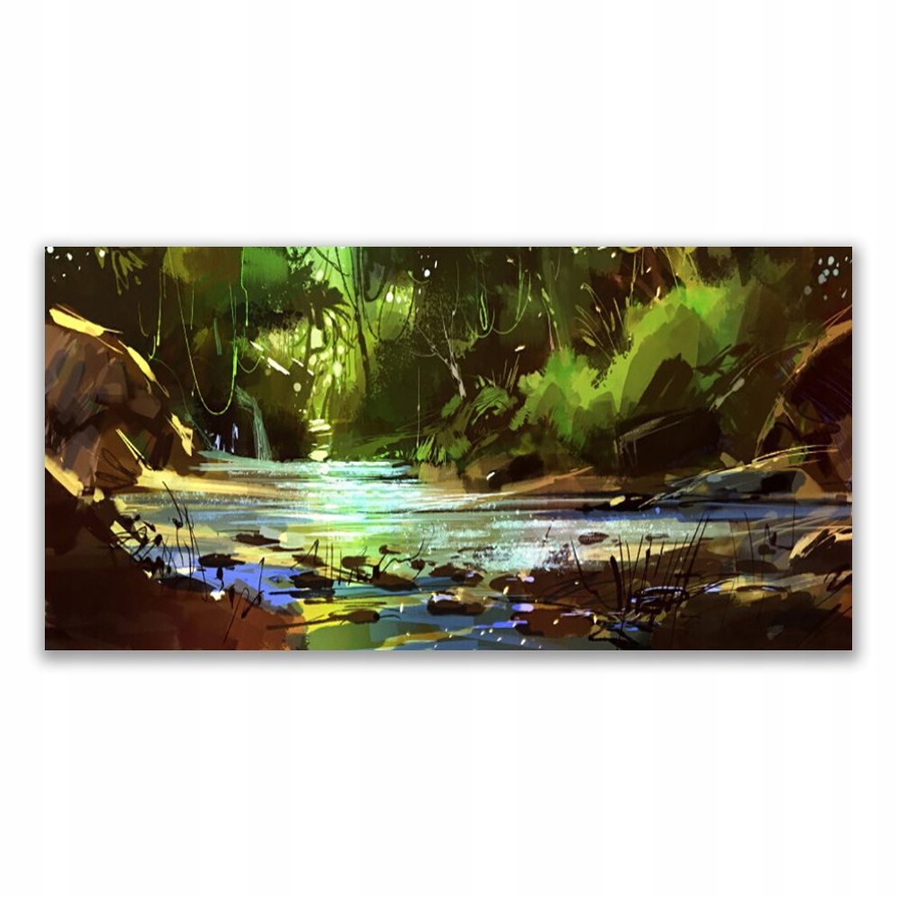 

Obraz akrylowy 120x60 Las Jezioro Kamienie Natura