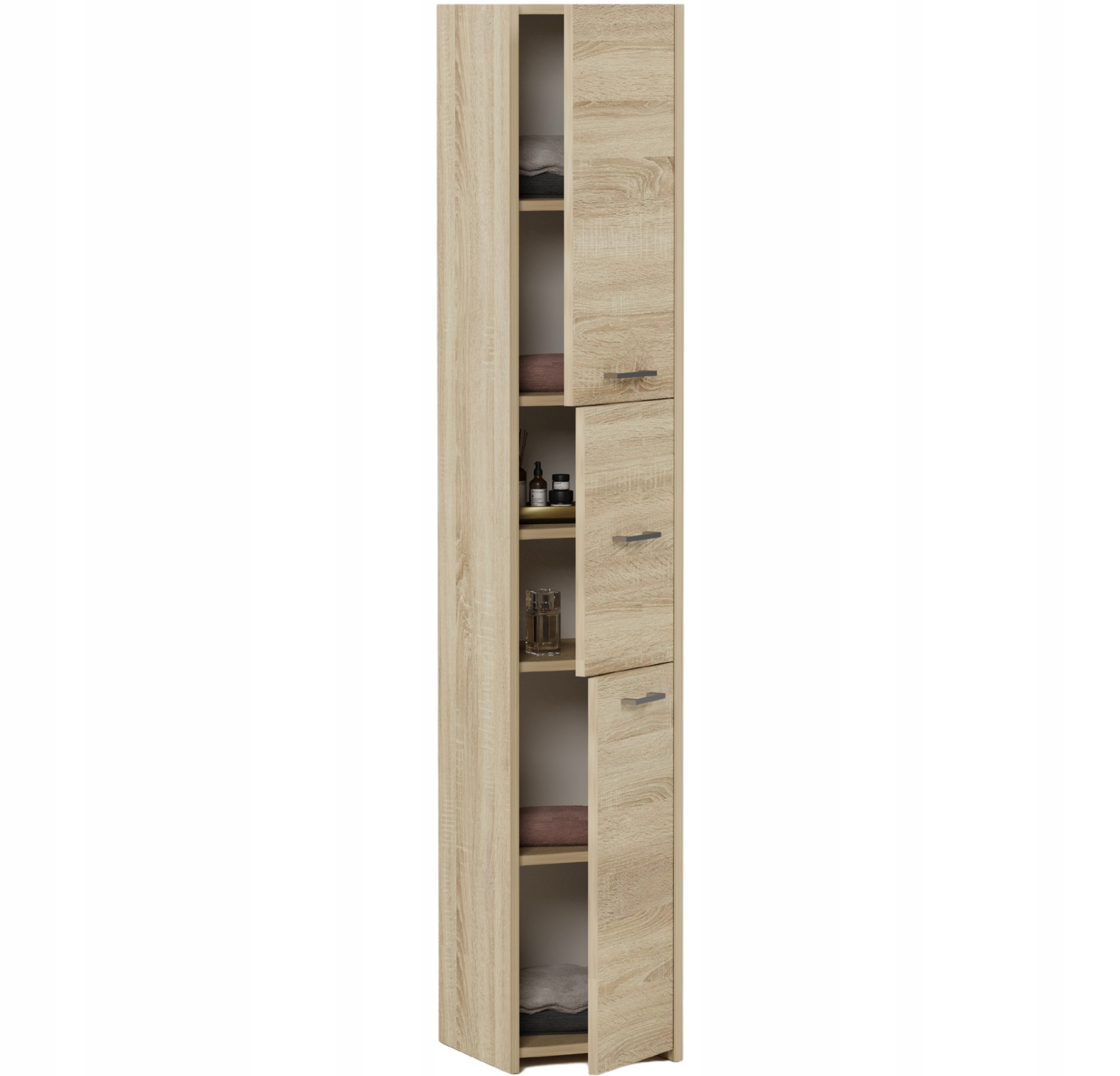 SZAFKA ŁAZIENKOWA REGAŁ SŁUPEK 30cm 3 DRZWI L-23 SONOMA