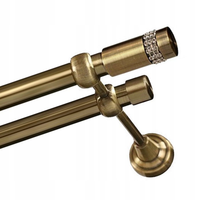 

Karnisz metalowy 440 cm 19+19 mm bez żabek złoty