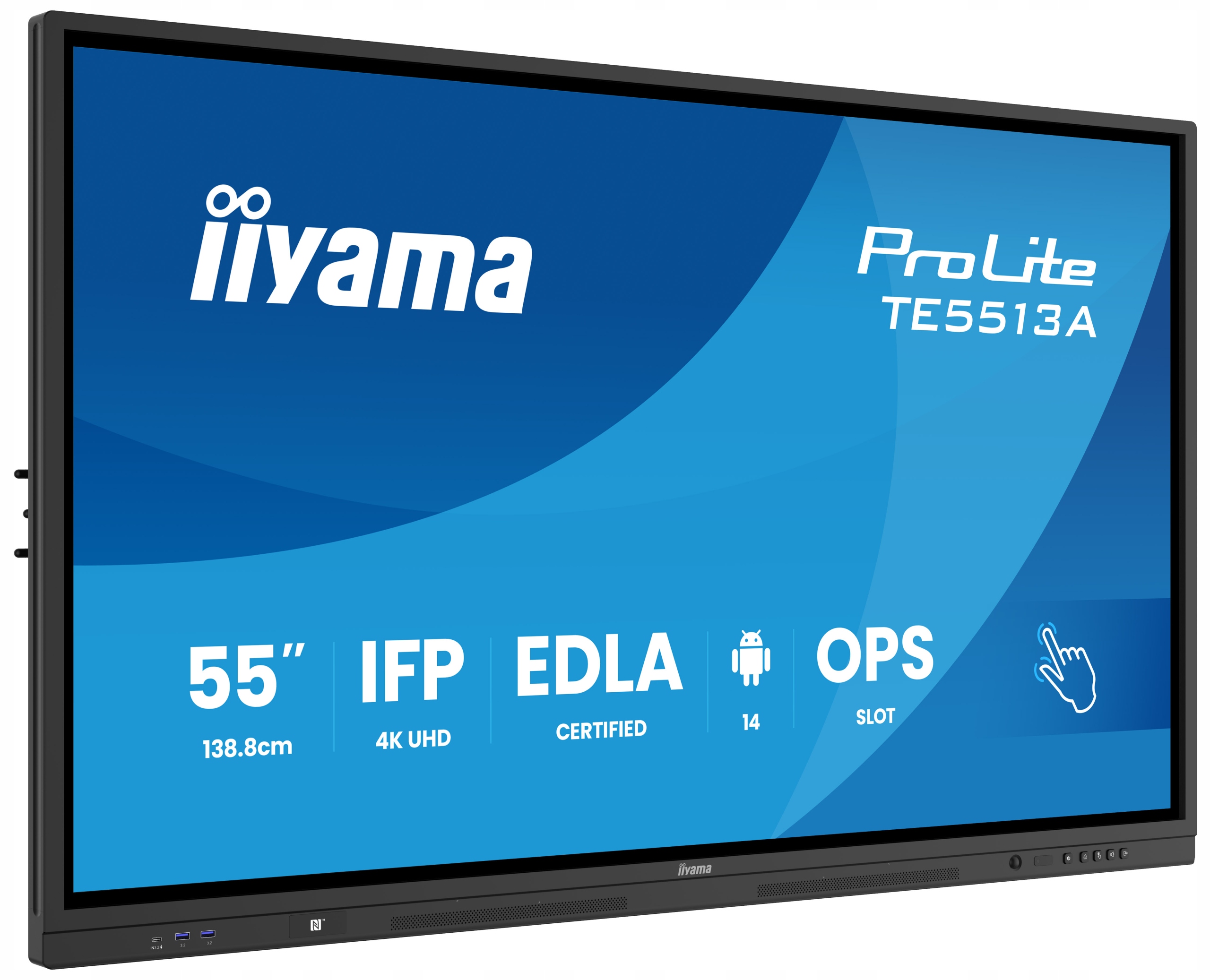 Interaktivní monitor iiyama 55 TE5513A-B3AG 4K Ips Led, Android 14EDLA,