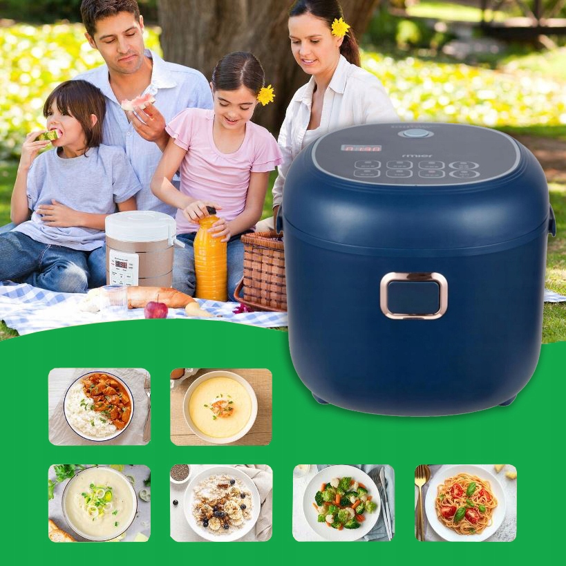 MULTICOOKER samochodowy 2L RYŻOWAR turystyczny 12V 24V TIR bus LCD timer Liczba programów 8