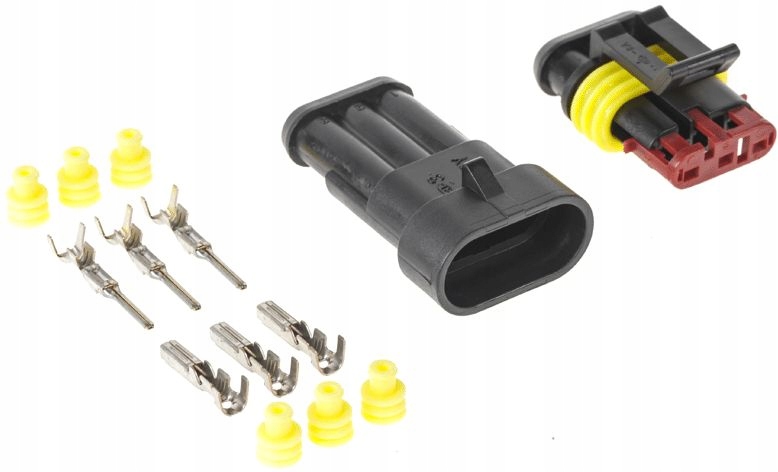 

Złącze samochodowe hermetyczne SuperSeal, 3 Pin