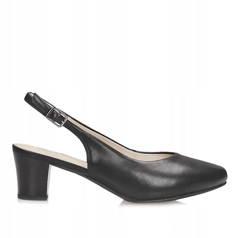 Dámské lodičky Rieker 44651-00 černé s koženou přezkou